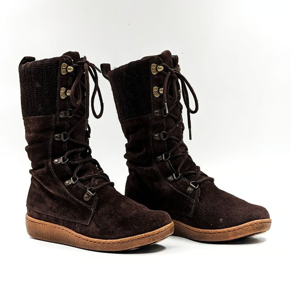 The North Face Women's Primaloft 200 Suede Mid-Calf Winter Snow Boot Size 7.5